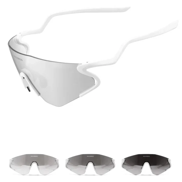 Lentes Rockbros SP170 blanco vista lateral