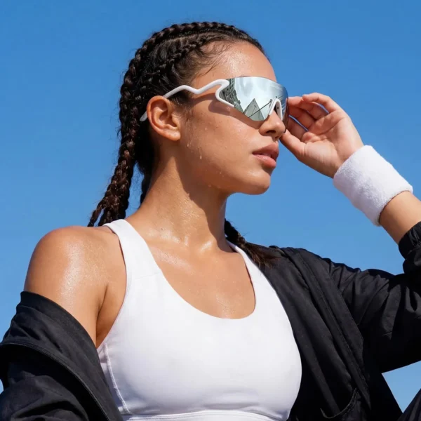 Lentes Rockbros SP170 blanco puestos