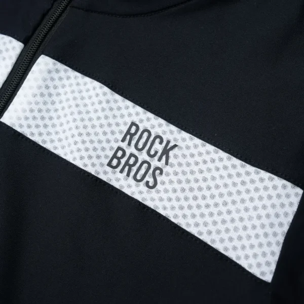 Franja blanca de malla transpirable en el pecho del jersey Rockbros ZHW3300