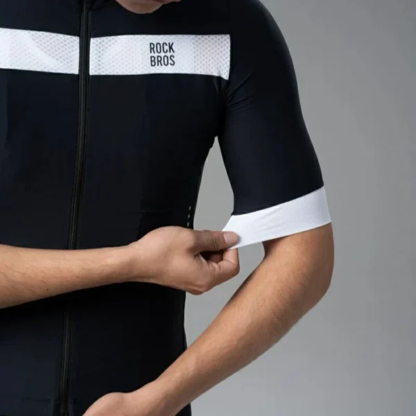 Puño elástico blanco de la manga del jersey Rockbros ZHW3300